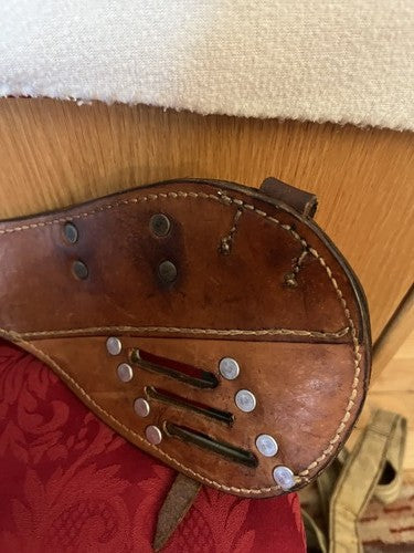 WW2 German Cavalry Leather Sattel Uberwurf M34 Overthrow Coupling Device Replica - Image 6