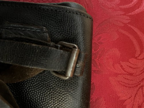 WW2 German Officer’s Map Case Black Pebbled Leather Hamburg Polizei Bag Pol Hbg - Image 10