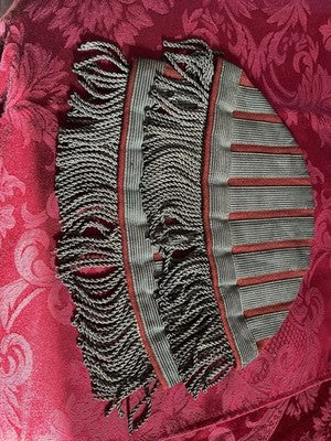 WW2 German Wehrmacht Drum Major Swallows Nest Shoulder Boards Bullion Red Wool - Image 7