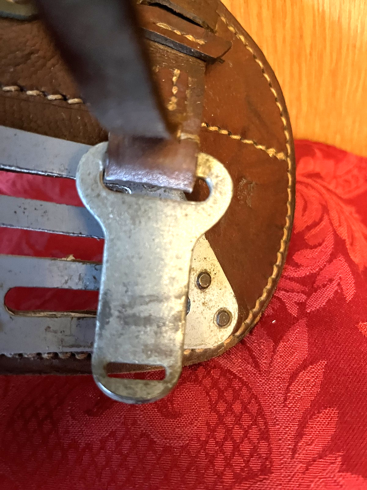 WW2 German Cavalry Leather Overthrow Coupling Device Sattel Uberwurf 34 1943 CEA - Image 9