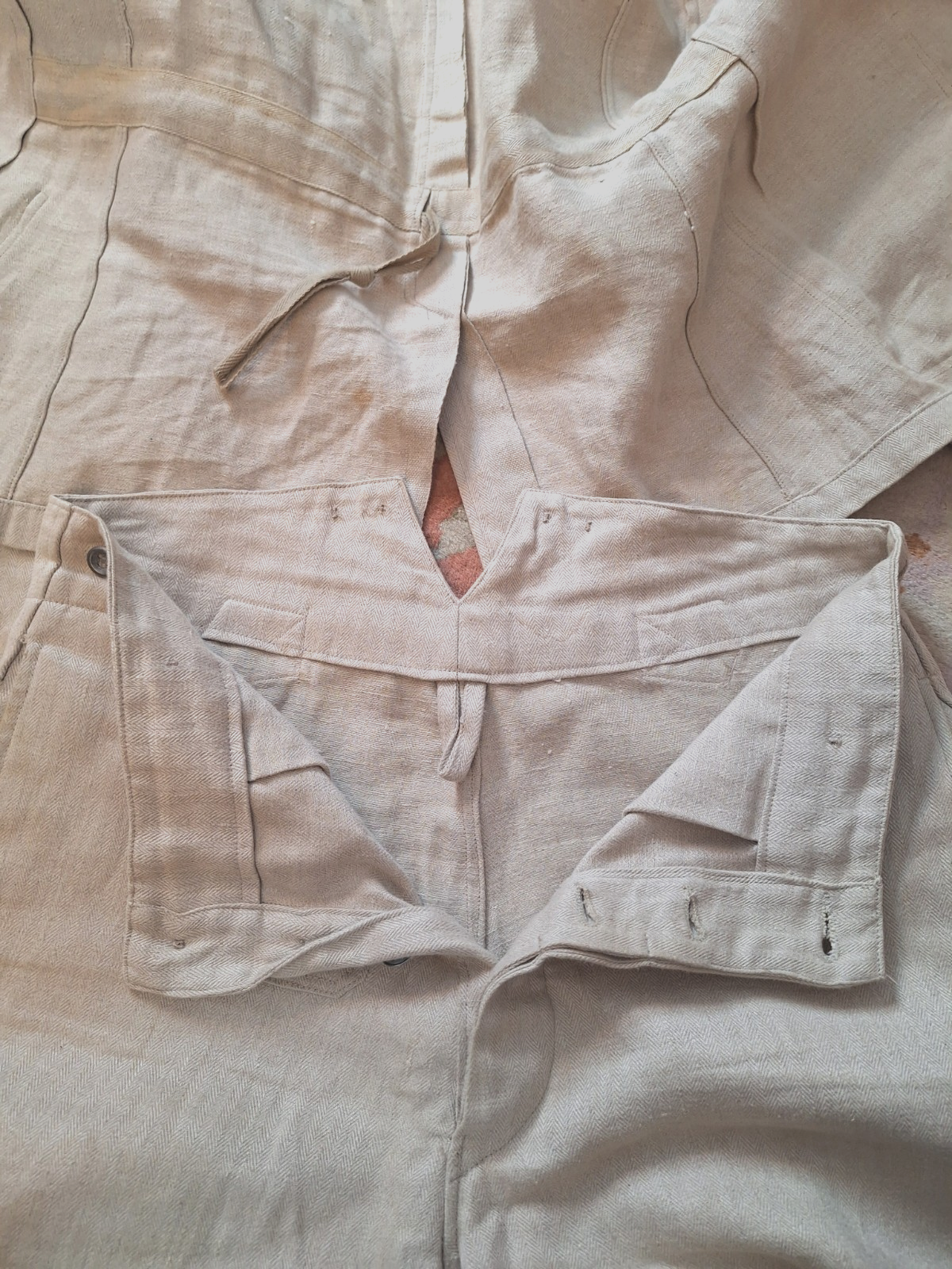 Authentic WW2 German drillich HBT tunic & trousers M40 Wehrmacht work uniform - Image 23