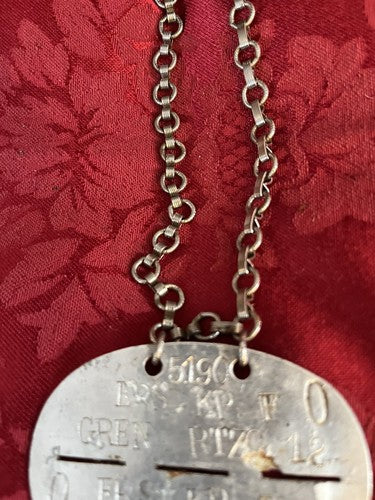 Authentic WW2 German aluminum dog tag company commander #5190 - Image 7