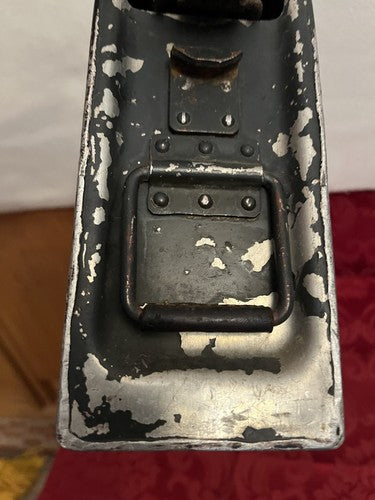 WW2 German Paratrooper Aluminum MG34/42 Ammo Box 1939 Wehrmacht Dunkelgrau Paint - Image 10