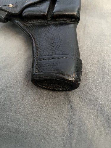 Original Swedish Issue M1907 FN M1903 Browning Pistol Holster Black Leather WWII - Image 6