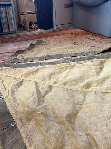 Very Rare WW2 German Splinter Camo Mosquito Net Shelter Quarter  (Zeltbahn) - Image 9