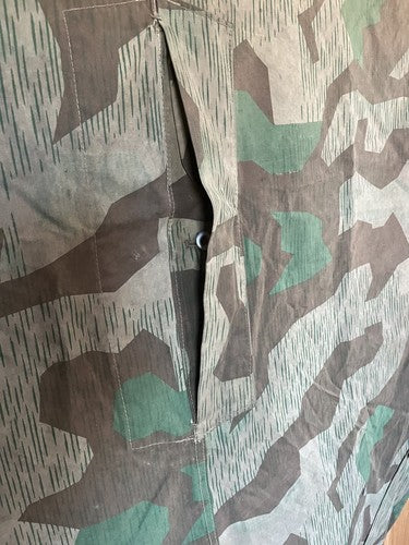 Original WW2 German Wehrmacht Canvas Zeltbahn Shelter Quarter Splinter Oak Camo - Image 5