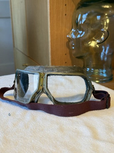 Vintage Soviet Military Tank Goggles Glass Vented USSR 1985 Cold War 12.4.013-85