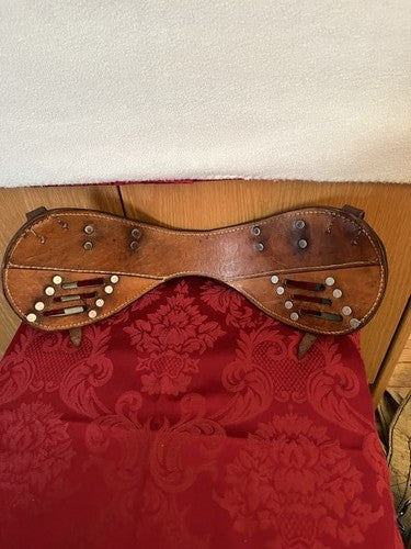 WW2 German Cavalry Leather Sattel Uberwurf M34 Overthrow Coupling Device Replica - Image 4