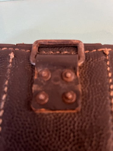 WW2 German Wehrmacht Black Leather K98 Mauser Ammo Pouch RB Nr 0/0671/0008 - Image 3