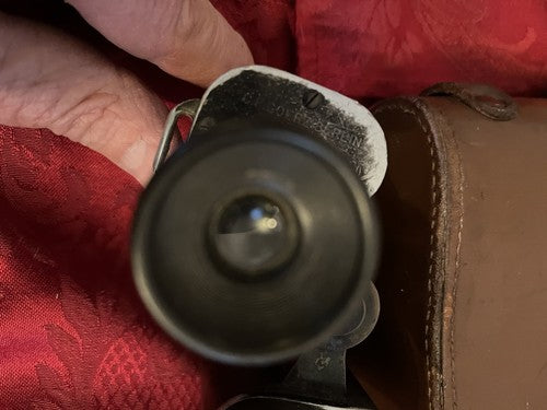 German WW1 WW2 C.P. Goerz Binoculars Leather Case DRP #3227 Made in Occupied - Image 8