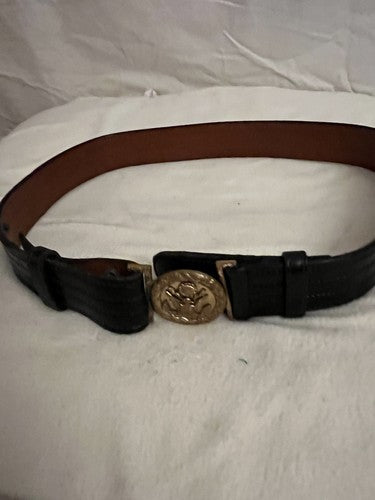 Authentic US WW2 Army General Officer’s Belt & 24K Gold-Plated Buckle - Image 4