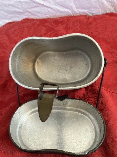 German WW2 M-31 Aluminum Mess Kit Kochgeschirr MN 44 Dated 1944 Metallindustrie - Image 4