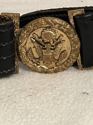 Authentic US WW2 Army General Officer’s Belt & 24K Gold-Plated Buckle - Image 2