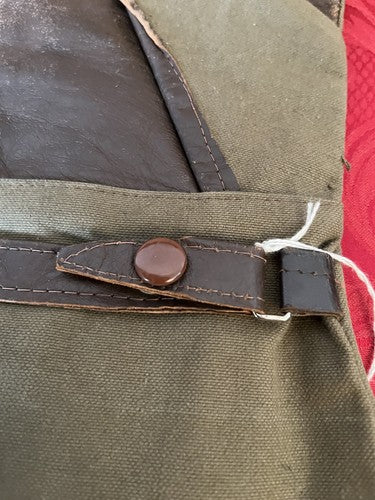 WW2 French Army Leather Canvas Machine Gunner Motorcycle Gloves Mittens MG34 - Image 5