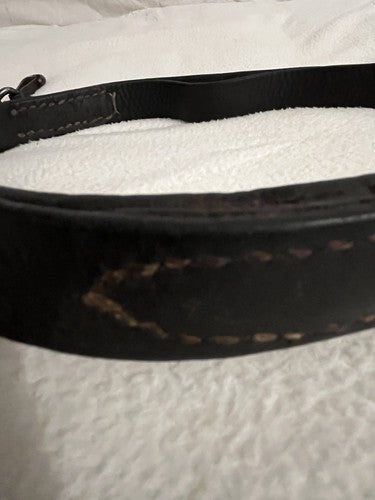 Original German WW2 Wehrmacht MG 34/42 Split-Leather Carrying Sling Dark Brown - Image 6