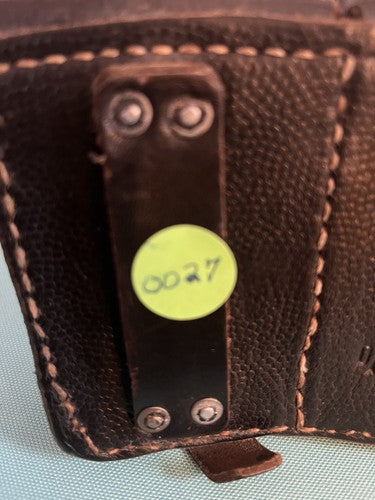 WW2 German Wehrmacht Black Leather K98 Mauser Ammo Pouch RB Nr O/0396/0027 - Image 8