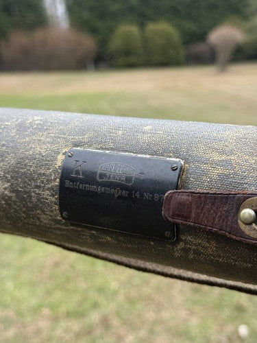 Original German WW2 Afrika Korps Range Finder, Calibration Board, & Tripod - Image 18