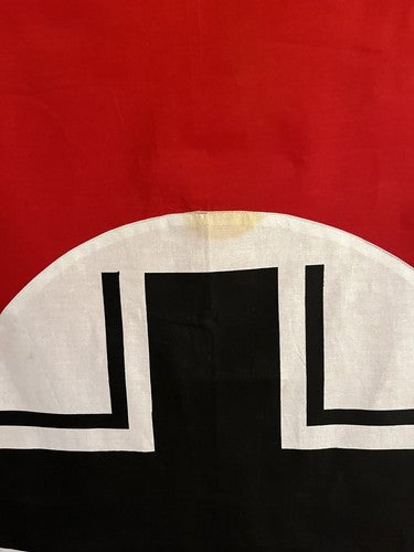 German WW2 1943-45 Deutschland Baltic Cross Vehicle ID Flag Cotton Linen Mint - Image 2