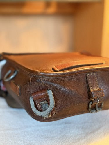 V. Rare German WW2 M40 Cavalry REAR Saddlebag  (Packtasche)  Frankfurt 1940 - Image 3