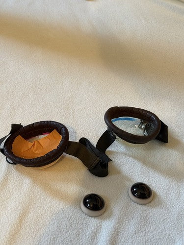 German WW2 Cavalry Horse Dust Goggles Gas Mask Padded Leather Unissued NOS Rare - Image 9