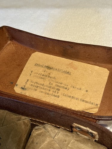 WW2 German Cavalry Medic Pouch Leather Wehrmacht DLA 40 Dachau Marked Bandages - Image 5