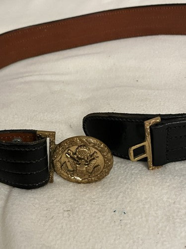 Authentic US WW2 Army General Officer’s Belt & 24K Gold-Plated Buckle - Image 8