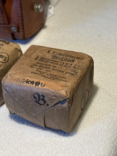 WW2 German Cavalry Medic Pouch Leather Wehrmacht DLA 40 Dachau Marked Bandages - Image 7