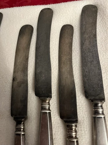 8 Rare Vintage German WW2 Dinner Knives WMF Cutlery 10" Wurttembergische Metall - Image 5