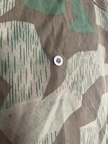 Original WW2 German Wehrmacht Canvas Zeltbahn Shelter Quarter Splinter Oak Camo - Image 9