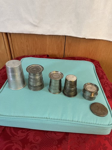 5 German WW2 Vintage Collapsible Drinking Cups Boy Scouts HJ German Eagle Logo - Image 2