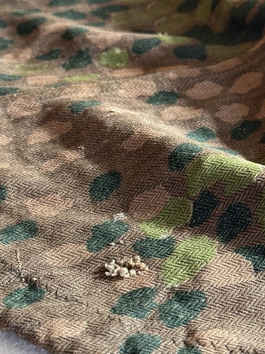 WW2 German Pea Dot 44 Camo HBT Helmet Cover Field Made Erbsenmuster Stamped - Image 8