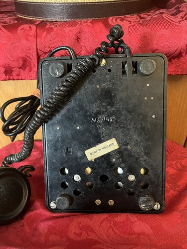 Vintage WW2 Swedish Ericsson Rotary PRT Dutch German Field Telephone MINT 4 - Image 9
