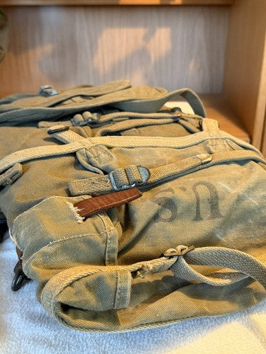 WWI US Army M1910 Canvas Field Haversack Backpack 1918 LCE & Co Mint Unissued - Image 3