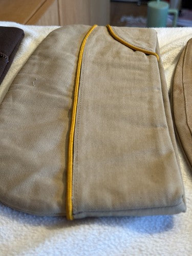 Lot 5 WW2 US Army & Army Air Corps USAAF Officer Garrison Overseas Caps Wool Tan - Image 5