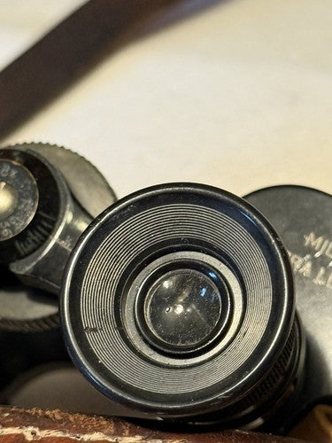 WW2 FRENCH MILITARY Binoculars Alce Paris Extra Lumineuse 1940 Leather Case - Image 7