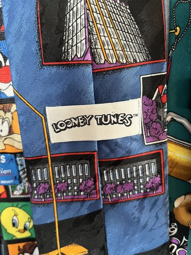 6 Vintage Silk Neckties Nicole Miller Looney Tunes Daffy Duck 1997 New Condition - Image 6