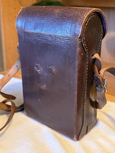 WW2 German Wehrmacht Issued Cine-Kodak 8 Model 60 Movie Camera Case Leather Mint - Image 11