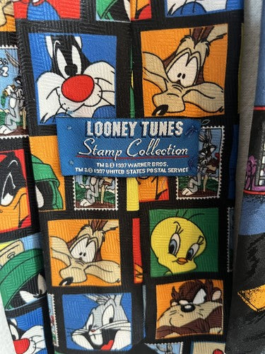 6 Vintage Silk Neckties Nicole Miller Looney Tunes Daffy Duck 1997 New Condition - Image 5