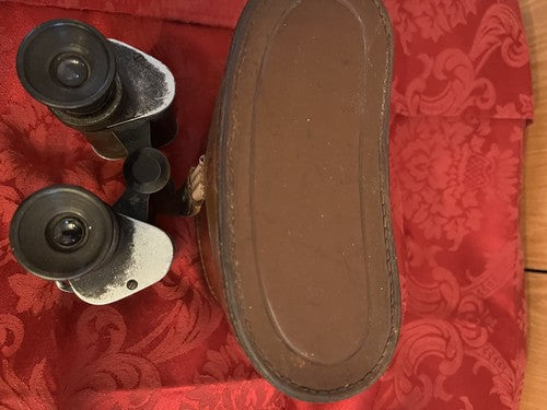 German WW1 WW2 C.P. Goerz Binoculars Leather Case DRP #3227 Made in Occupied - Image 3