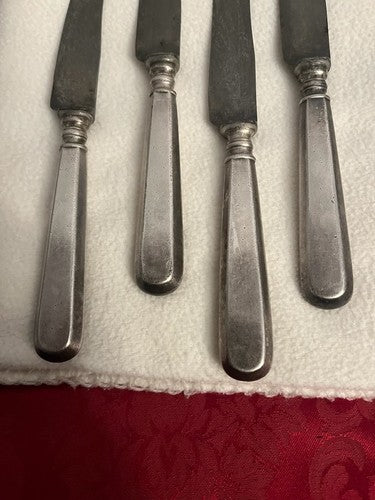 8 Rare Vintage German WW2 Dinner Knives WMF Cutlery 10" Wurttembergische Metall - Image 3