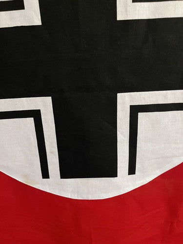 German WW2 1943-45 Deutschland Baltic Cross Vehicle ID Flag Cotton Linen Mint - Image 4