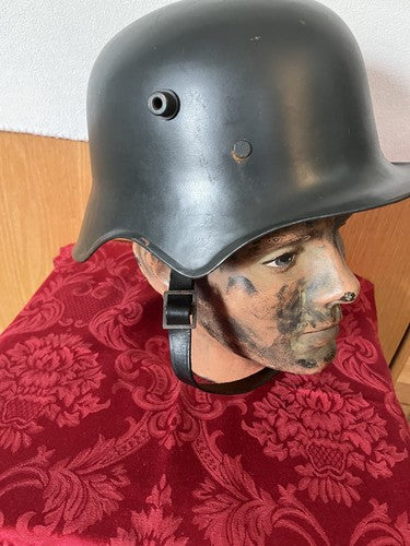 WW1 German 1918 Cavalry Helmet Stahlhelm Replica Size 66 White Leather Liner 58 - Image 2