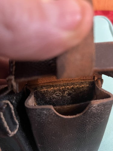 WW2 German Wehrmacht Black Leather K98 Mauser Ammo Pouch RB Nr O/0396/0027 - Image 11