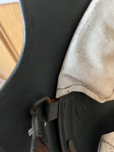 WW1 German 1918 Cavalry Helmet Stahlhelm Replica Size 66 White Leather Liner 58 - Image 5