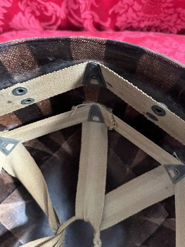 Rare US WW2 M1 Helmet 7AWR Stencil Front Seam Swivel Bale Kennedy Liner - Image 13