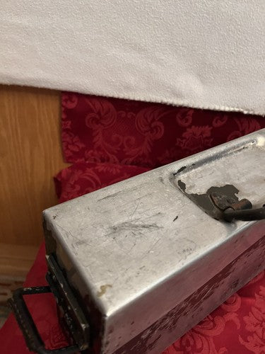 WW2 German Paratrooper Aluminum MG34/42 Ammo Box 1939 Wehrmacht Dunkelgrau Paint - Image 6