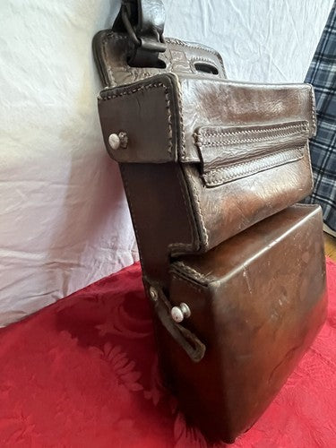 German WW2 Leather Medical Pouch Kavallerie dny 1941 K.Bollmann Cavalry - Image 6