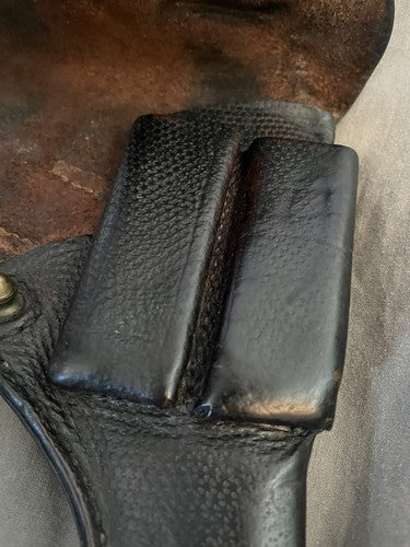 Original Swedish Issue M1907 FN M1903 Browning Pistol Holster Black Leather WWII - Image 5