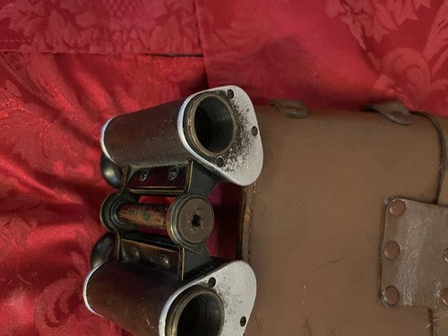 German WW1 WW2 C.P. Goerz Binoculars Leather Case DRP #3227 Made in Occupied - Image 5