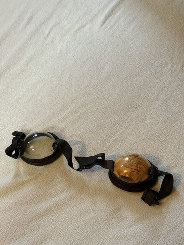 German WW2 Cavalry Horse Dust Goggles Gas Mask Padded Leather Unissued NOS Rare - Image 4